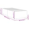 vidaXL Posteljni okvir brez vzmetnice krem 100x200 cm blago