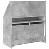 vidaXL Otro&scaron;ka knjižnica s predalom Betonsko siva 60 x 29,5 x 69 cm