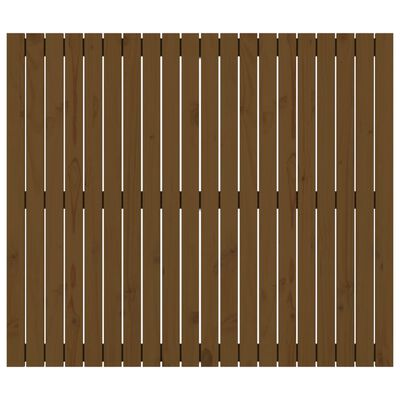 vidaXL Stensko posteljno vzglavje medeno rjavo 127,5x3x110 cm borovina