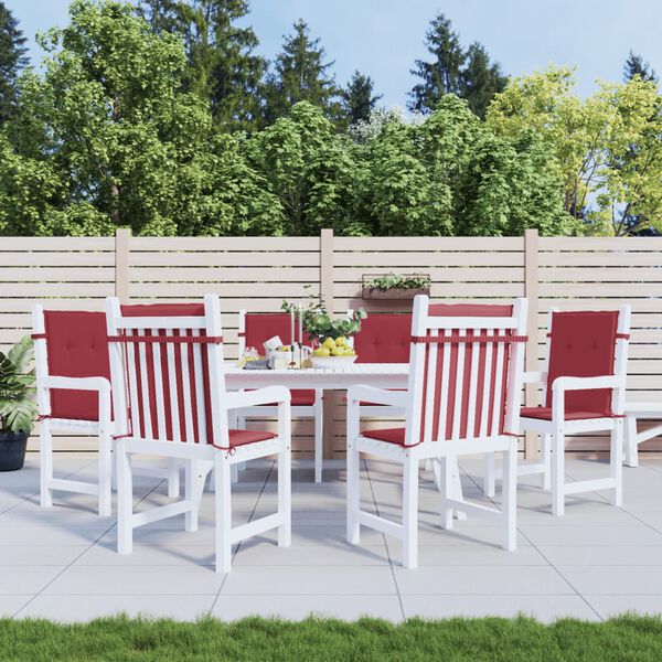 vidaXL Blazine za vrtne stole 6 kosov vinsko rdeče 100x50x3 cm oxford