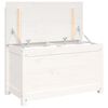 vidaXL Klop bela 80x41x77 cm trdna borovina