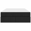vidaXL Postelja z dodatnim prostorom za shranjevanje in vzmetnico Črna