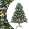 vidaXL Umestno božično drevo Zelena 240 cm PVC, plastika in jeklo