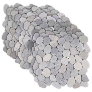 vidaXL Pebble plo&scaron;čice Siva 30 x 30 cm Rečni prod