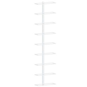 vidaXL Stensko stojalo za vino za 9 steklenic belo železo