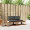 vidaXL Zunanja garnitura za sedenje z blazino 2 pcs Naravna