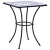 vidaXL Bistro mizica z mozaikom modra in bela 60 cm keramika