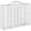 vidaXL Obokane gabion košare 9 kosov 200x50x140/160cm pocinkano železo