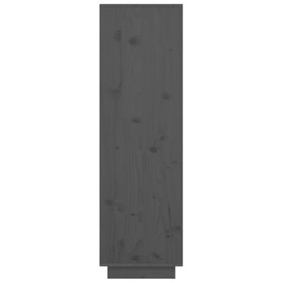vidaXL Visoka omara siva 38x35x117 cm trdna borovina