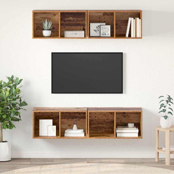 vidaXL Komplet TV omaric 4 pcs Star les 37 x 37 x 72 cm