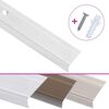 vidaXL Obroba za stopnice L-oblike 5 kosov aluminij 100 cm srebrna
