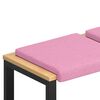 vidaXL Blazina za klop 2 pcs Blago Roza Globina 35 cm