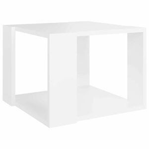 vidaXL Klubska mizica bela 40x40x30 cm konstruiran les