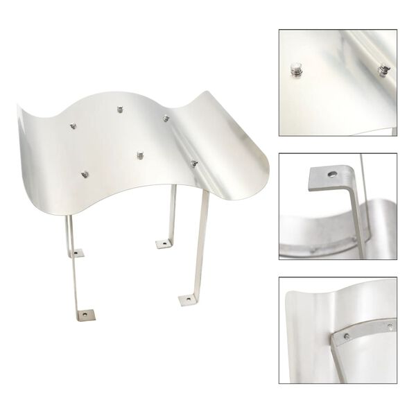 vidaXL Dimniška kapa nerjaveče jeklo 70 x 70 x 37 cm