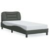 vidaXL Posteljni okvir brez vzmetnice Hvar temno siv 90x200 cm blago