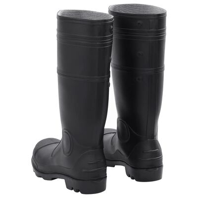 vidaXL Dežni škornji črni velikost 43 PVC