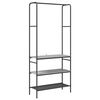 vidaXL Stojalo za oblačila Siva Sonoma 77 x 30 x 171 cm Inženirski les