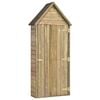 vidaXL Vrtna lopa za orodje vrati 69,5x32x178 cm impregnirana borovina