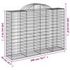 vidaXL Obokane gabion košare 20 kosi 200x50x140/160cm pocinkano železo