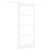 vidaXL Drsna vrata 93 x 211 cm Trden borov les in steklo Bela