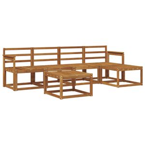 vidaXL Zunanja garnitura za sedenje 6 pcs Naravna