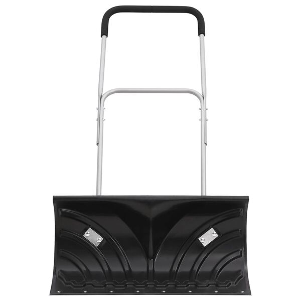 vidaXL Lopata za sneg z raztegljivim ročajem črna 66 cm jekleno rezilo