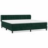 vidaXL Box spring postelja z vzmetnico temno zelena 200x200 cm žamet