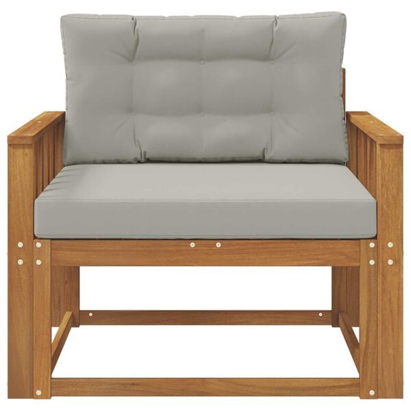 vidaXL Srednji zunanji kavč Masiven les akacije Naravna