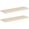 vidaXL Okenske police 2 kos Bela 100 x 30 x 2 cm Masivno hrastovo les