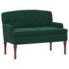 vidaXL Dvojnica s gumbi Temno zelena 111 x 65 x 79 cm Žamet