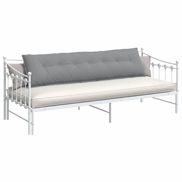 vidaXL Poglavni vzglavnik Svetlo siva 200 x 19 x 50 cm blago