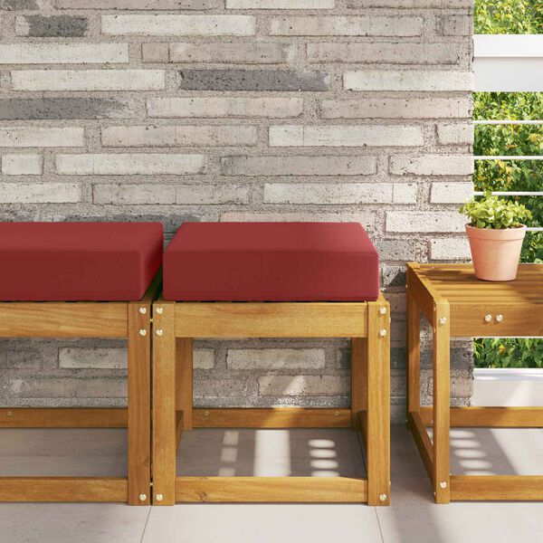 vidaXL Zunanja sedežna blazina vinsko rdeča 40 x 40 x 8 cm