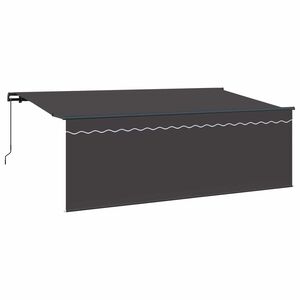vidaXL Retraktilna tenda Antracit 400 x 200 cm Poliester in aluminij