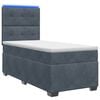 vidaXL Postelja boxspring z vzmetnico Temno siva 100 x 200 cm Žamet