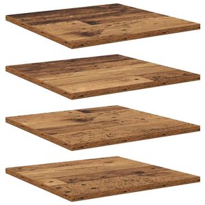 vidaXL Polica za knjige 3 ravni 4 kos 40 x 40 x 1,5 cm Inženirski les