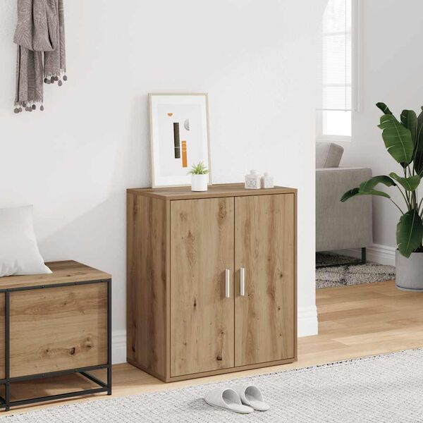 vidaXL Omarica za čevlje artisan hrast 60x35x70 cm inženirski les