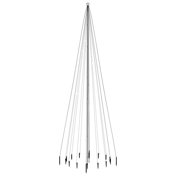 vidaXL Božično drevo s konico 1134 barvnih LED lučk 800 cm