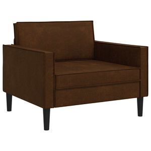vidaXL XL fotelj Rjava Umetno nubuk usnje