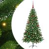 vidaXL Božično drevo med 150 LED z stojalom Zelena 150 cm PE