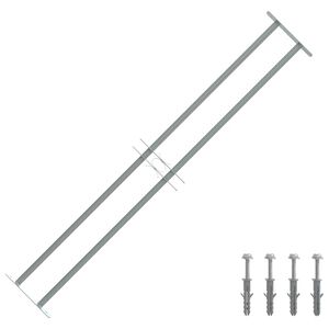 vidaXL Nastavljiva okenska rešetka z 2 prečkama 1000-1500 mm