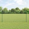 vidaXL Ograja s stebrom Zelena 1,6 x 100 m Jeklo in PVC