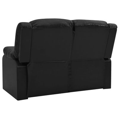 vidaXL Komplet kavčev 3-delni črno umetno usnje