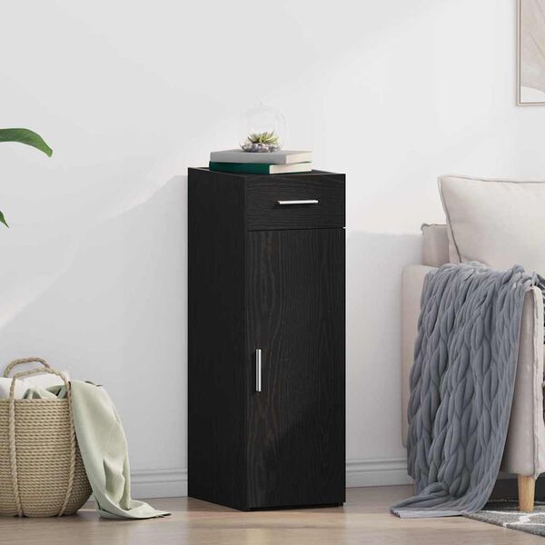 vidaXL Strani &scaron;al s predalom Črna Orehovina 30 x 42,5 x 93 cm