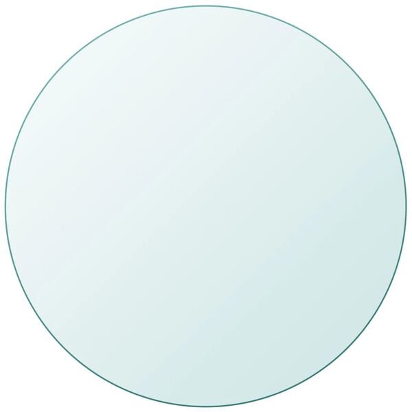 vidaXL Povr&scaron;ina za Mizo Kaljeno Steklo Okrogle Oblike 700 mm