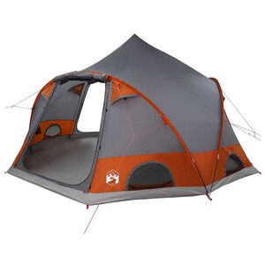 vidaXL &Scaron;otor z dome s streho Siva in oranžna 505 x 450 x 248 cm