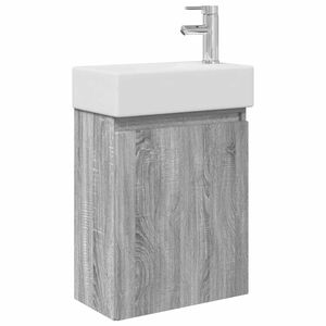 vidaXL Kopalni&scaron;ka omarica s tapo Siva Sonoma 45,5 x 22,5 x 84 cm