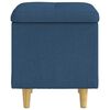 vidaXL Shranjevalna tabureta z blazino Modra 40 x 40 x 45 cm blago