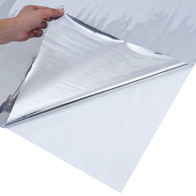 vidaXL Folija za okna z odsevnim učinkom srebrna 45x2000 cm PVC