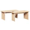 vidaXL Klubska miza 2 kos Naravna 100 x 69 x 35,5 cm Trdna borovina