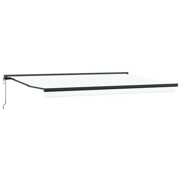 vidaXL Senčnik Bela 350 x 250 x 165 cm Poliester in aluminij